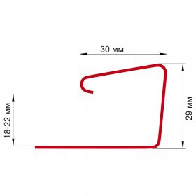 Профиль J ТехноНиколь для фасадных панелей фуга темная 3 м, 24 шт/упак