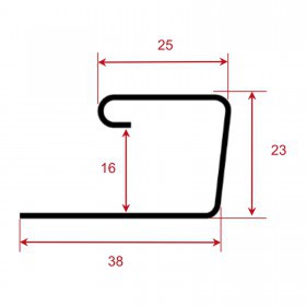 Профиль J ТехноНиколь для фасадных панелей Формлайт Кирпич песочный 3 м, 20 шт/упак
