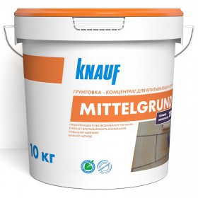 Грунтовка Knauf Миттельгрунд универсальная для впитывающих оснований, концентрат, 10 кг, шт
