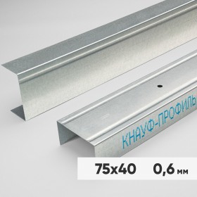 Профиль направляющий ПН Кнауф 75х40х3000 мм оцинкованный 0,6 мм, шт