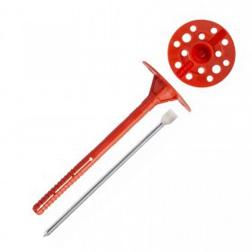 Дюбель для теплоизоляции Tech-Krep IZL-T с металлическим гвоздем и термоголовкой 10х140 мм, 100 шт/упак