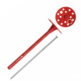 Дюбель для теплоизоляции Tech-Krep IZM-T с металлическим гвоздем и термокрышкой 10х160 мм, 500 шт/упак