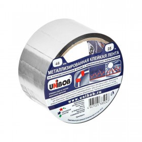 Лента клейкая Unibob металлизированная, 48 мм, 25 м, шт