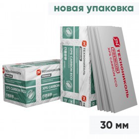 Экструдированный пенополистирол ТехноНиколь XPS CARBON ECO 1180х580х30 мм, 13 шт/упак