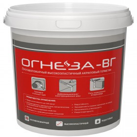 Герметик акриловый противопожарный высокоэластичный Огнеза ВГ 3 кг, шт