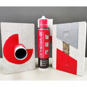 Герметик акриловый противопожарный высокоэластичный Огнеза ВГ 600 мл, шт