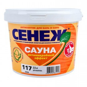 Антисептик Сенеж Сауна для бань и саун с антимикробным эффектом 2,5 кг, шт