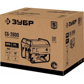 Генератор бензиновый Зубр 2800 Вт СБ-2800