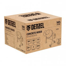 Бетоносмеситель Denzel B-160, 700 Вт, 160 л