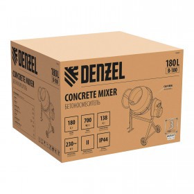 Бетоносмеситель Denzel B-180, 700 Вт, 180 л