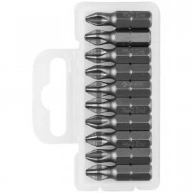 Биты РН2 25 мм кованые ЗУБР, 10 шт/упак