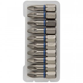 Биты РН2 25 мм торсионные ЗУБР Профессионал, 10 шт/упак