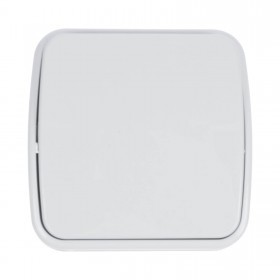 Выключатель для открытой проводки, одноклавишный, белый, шт