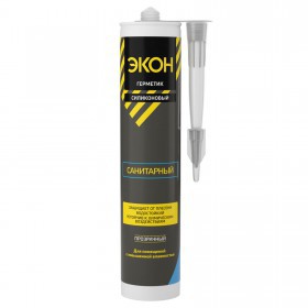 Герметик силиконовый Экон санитарный прозрачный 280 мл, шт