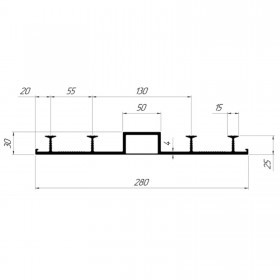 Гидрошпонка Технониколь Фундамент ДШ-Н-280, 25 пог.м/бухта