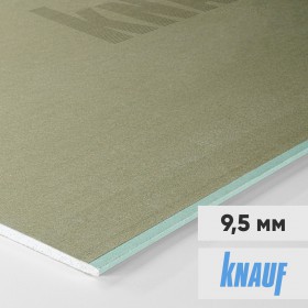 Гипсокартон влагостойкий Knauf ГКЛВ 3000х1200х12,5 мм, лист