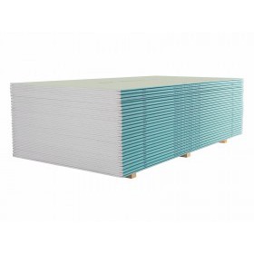 Гипсокартон влаго-огнестойкий Knauf ГКЛВО 2500х1200х12,5 мм, лист