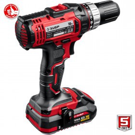 Дрель-шуруповерт Зубр 18 В, 2 АКБ, 2 Ач, в кейсе ДШЛ-185-22