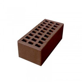 Кирпич керамический лицевой РКЗ полуторный пустотелый 1,4НФ М125 Шоколад (500 шт/пал), паллет
