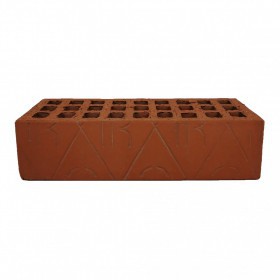 Кирпич керамический рядовой РКЗ одинарный пустотелый 1НФ М125-150, 600 шт/паллет