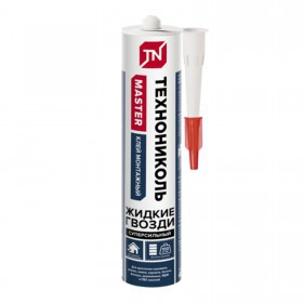Клей жидкие гвозди Технониколь Master акриловый Суперсильный белый 280 мл, 12 шт/упак
