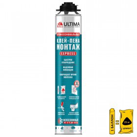 Клей-пена Ultima Express Монтаж строительно-монтажный 750 мл, шт