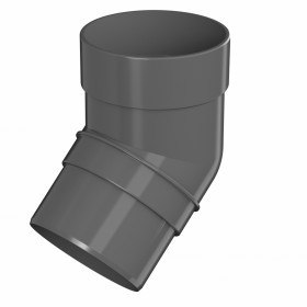 Колено трубы 135 градусов ТехноНиколь Оптима 120/80 мм Ral 7024 серый, шт