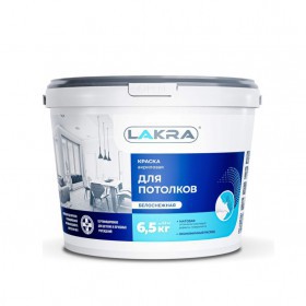 Краска Лакра Для потолков белоснежная 6,5 кг, шт