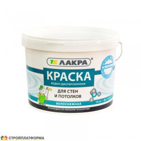 Краска Лакра Для стен и потолков белоснежная 14 кг, шт