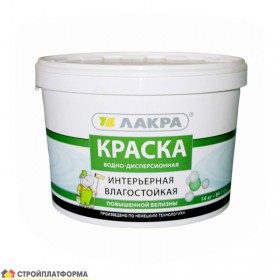 Краска Лакра Интерьерная влагостойкая повышенной белизны 6,5 кг, шт