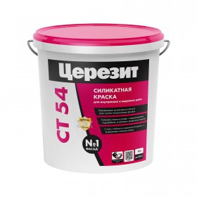 Краска Церезит CT 54 фасадная силикатная для системы MW и PPS, база А, 15 л, шт