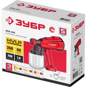 Краскопульт электрический воздушный Зубр 350 Вт КПЭ-350