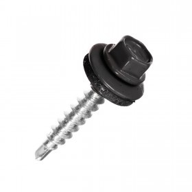 Саморез кровельный сверло 4,8х29 мм металл-дерево RAL 7024 графитовый серый, 250 шт/упак