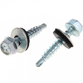 Саморез кровельный сверло 4,8х51 мм металл-дерево оцинкованный, 200 шт/упак