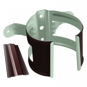 Держатель трубы на дерево Grand Line Optima 125/90 мм Ral 8017 шоколад, шт