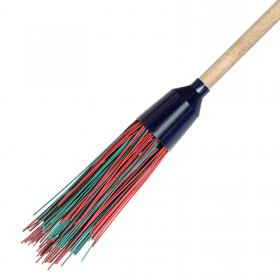 Метла полипропиленовая с черенком круглая, 3 кольца, 400х90х1500 мм