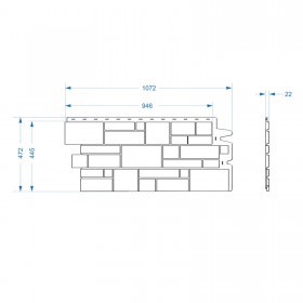 Панель фасадная Docke Burg под камень пшеничный 1072х472 мм (0,51 м2), шт