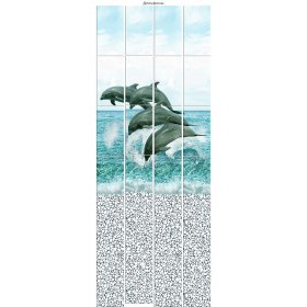 Панель ПВХ Океан Дельфины 2700х250х8 мм, 12 шт/упак