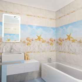 Панель ПВХ Песчаный пляж 2700х250х8 мм, 12 шт/упак