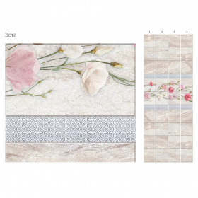 Панель ПВХ Эста серебро 2700х250х8 мм, 12 шт/упак