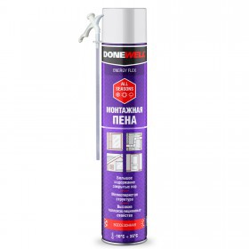 Пена монтажная бытовая Donewell Energy Flex всесезонная 1000 мл, шт