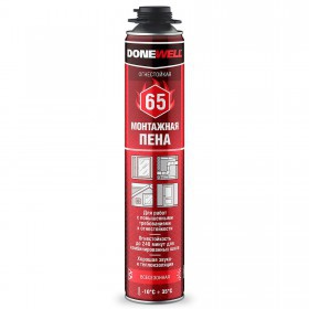 Пена монтажная профессиональная Donewell 65 огнестойкая всесезонная 1000 мл, шт