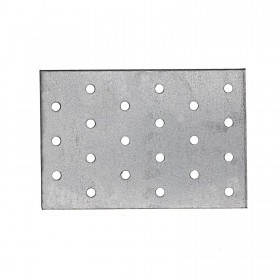 Пластина соединительная Стройбат перфорированная 80х120х2 мм, 20 шт/упак
