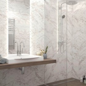 Плитка керамическая Магра 7 ПО Белый мрамор 275х400х7,5 мм Керамин, 15 шт/1,65 м2/кор