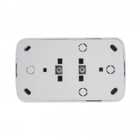 Розетка для открытой проводки, двойная, 16А, с заземлением, белая, шт