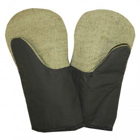 Рукавицы утепленные крашенные, с брезентовым наладонником (2 размер), пара
