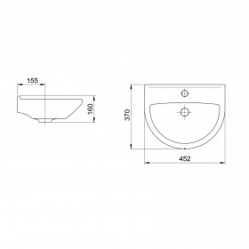 Раковина Santeri Родничок белый, шт