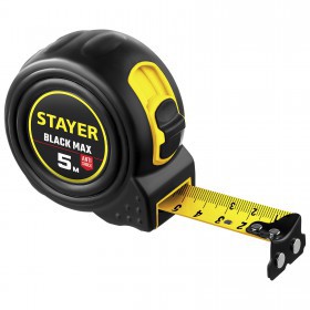 Рулетка 5м BlackMax Stayer ударостойкий обрезиненный корпус, шт