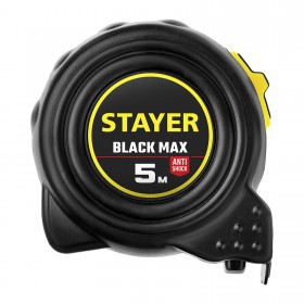 Рулетка 5м BlackMax Stayer ударостойкий обрезиненный корпус, шт
