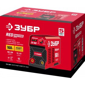 Инверторный сварочный аппарат Зубр 160 А Red Machine, СА-160 